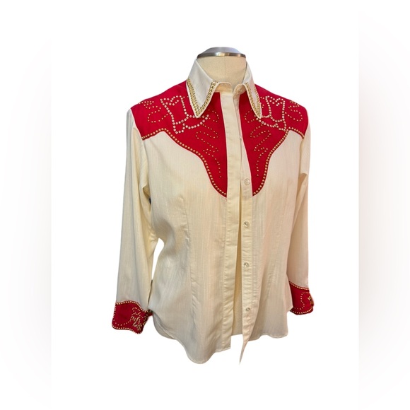 Kippy’s Coronado Swarovski Crystal Embroidered Western Style Riding Shirt - Picture 10 of 11